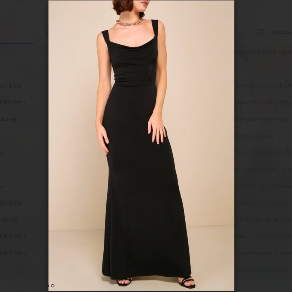 Inspiring Glamour Black Backless Column Maxi Dress